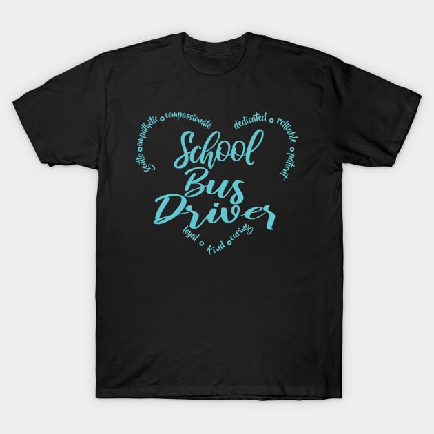 School Bus Driver Appreciation Gift, Proud School Bus Driver T-Shirt by MoodPalace